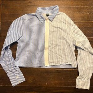 Wild Fable Blue and White Striped Shirt
